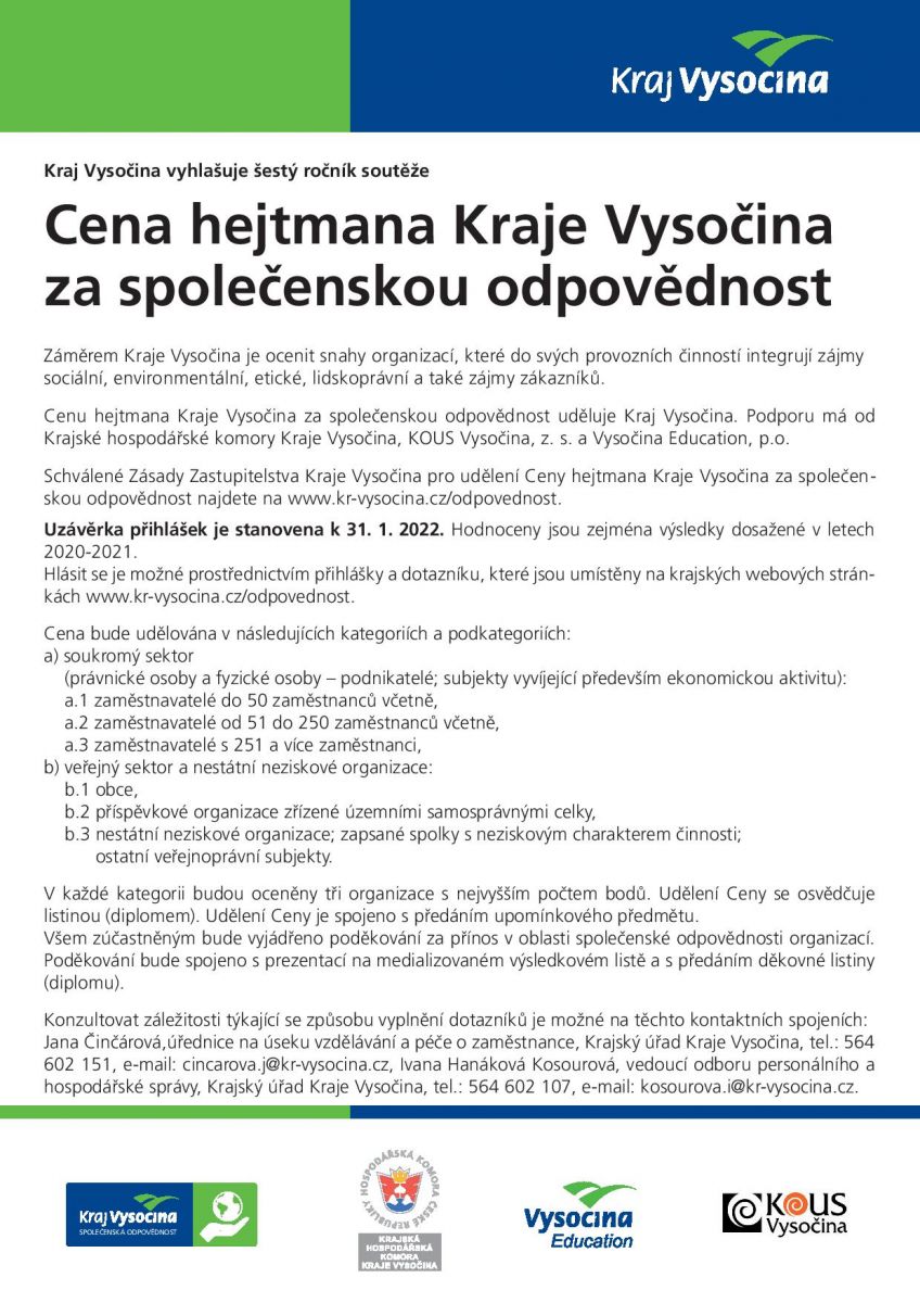 2021 - vyhlášení - Cena hejtmana Kraje Vysočina za společenskou odpovědnost 6. ročník-page-001